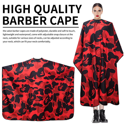 Hairdresser Camouflage Aprons anti Static Haircut Capes Professional Barbershop Waterproof Aprons Shawls Salon Tool Supplies