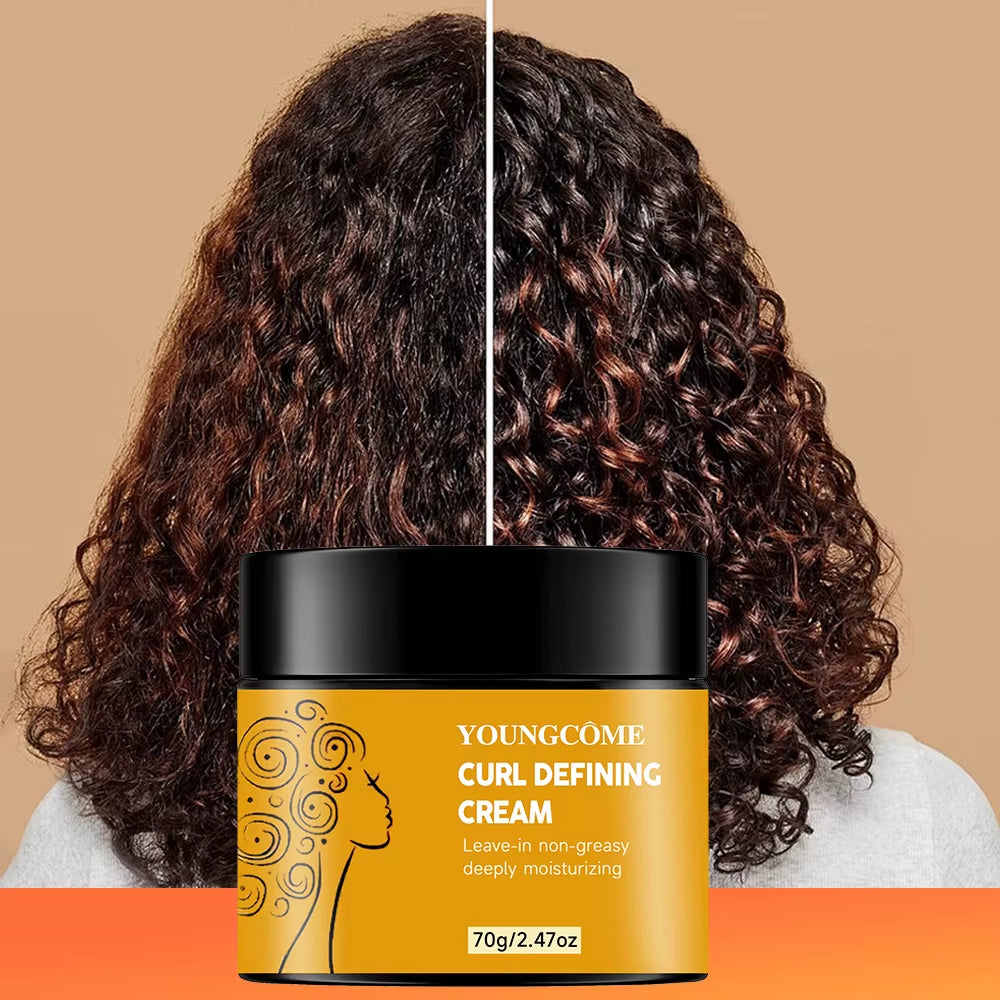Natural Curly Boost Sculpting Hair Bounce Essence for Female Women Repair Hair Care Elastin Define Curling Enhance Cream 2025