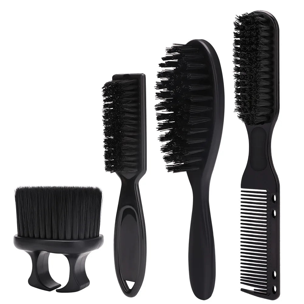 Mens Face Duster Beard Brushes Set Barber Hair Cutting Cleaning Neck Duster Hairbrush Salon Hairdressing Styling Tools Supplies