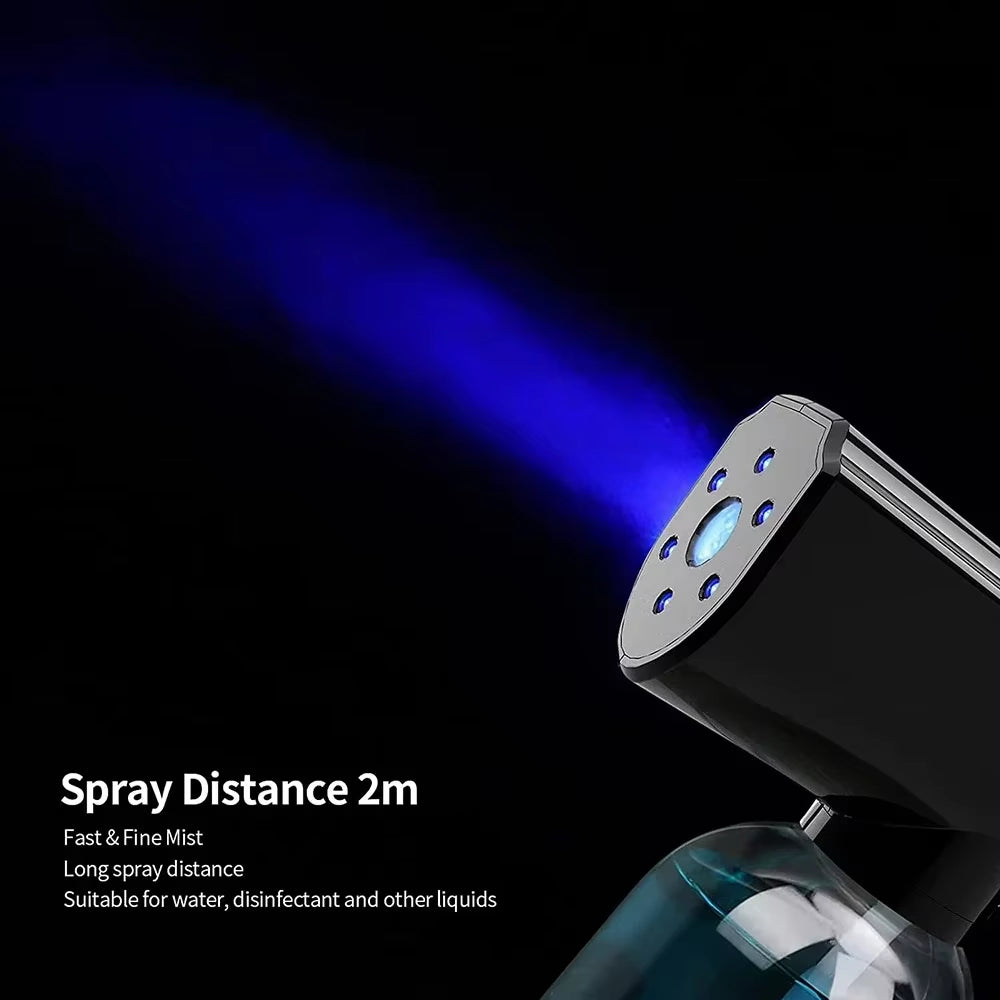 300Ml Barber Nano Blue Light Sprayer, Wireless USB Electric Aftershave Steam Spray Disinfection Gun for Garden Atomizer Tools