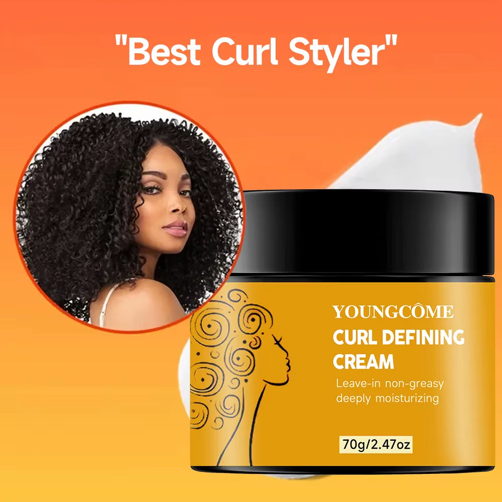 Natural Curly Boost Sculpting Hair Bounce Essence for Female Women Repair Hair Care Elastin Define Curling Enhance Cream 2025